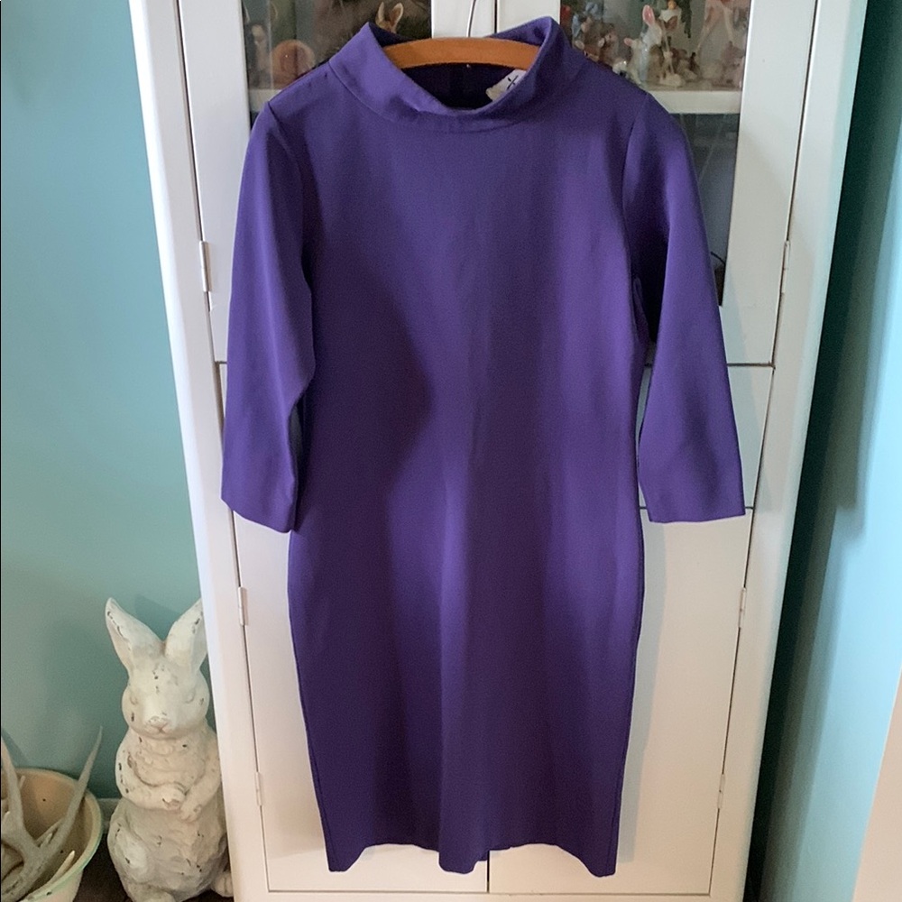 Tanner sz 6 Vintage Purple Midi Dress euc